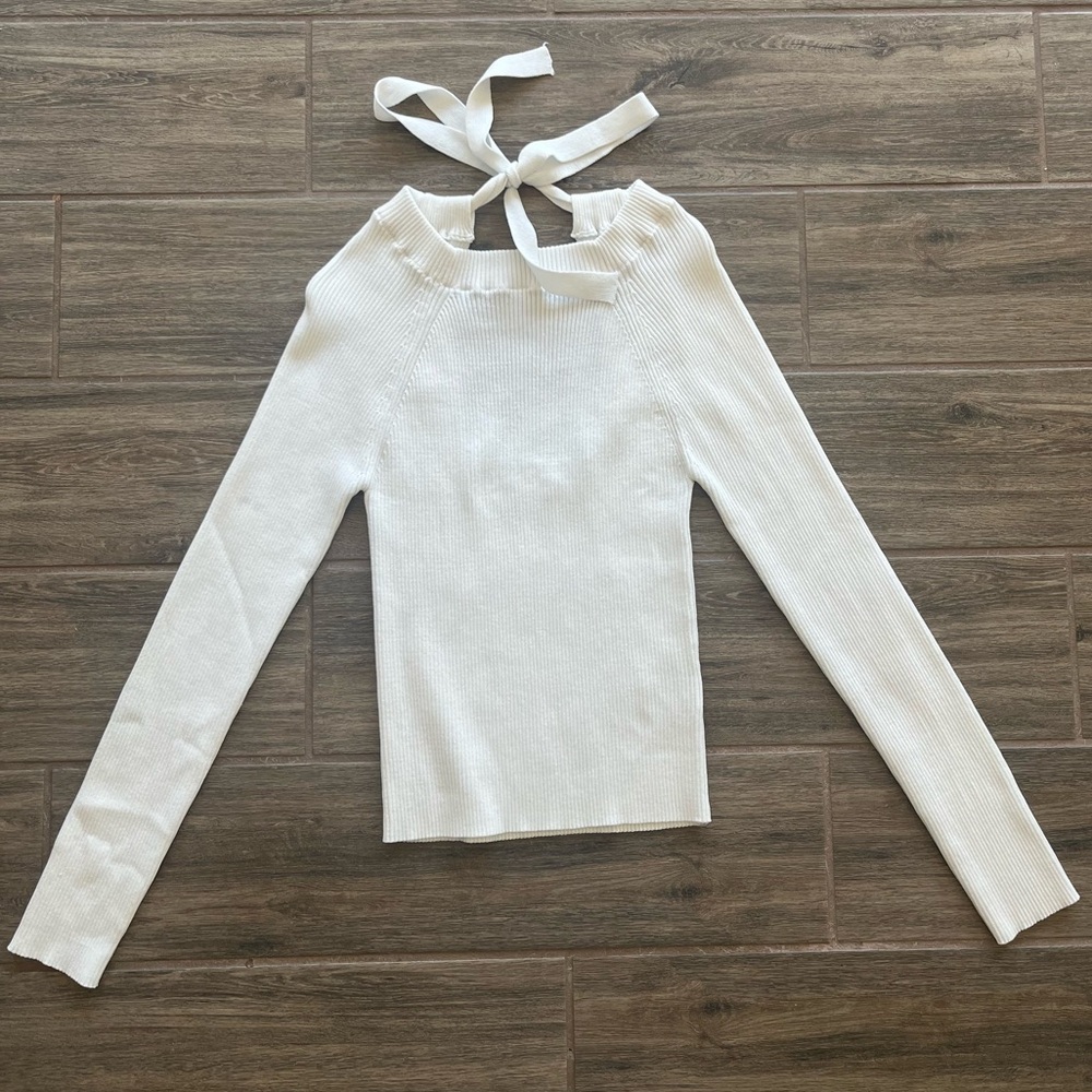 Nordstrom ribbed bow tie top